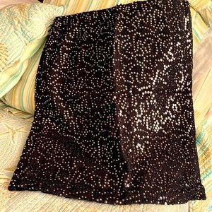 Gorgeous black lined Alberto Mikali sequined skirt size 12 holidays are here